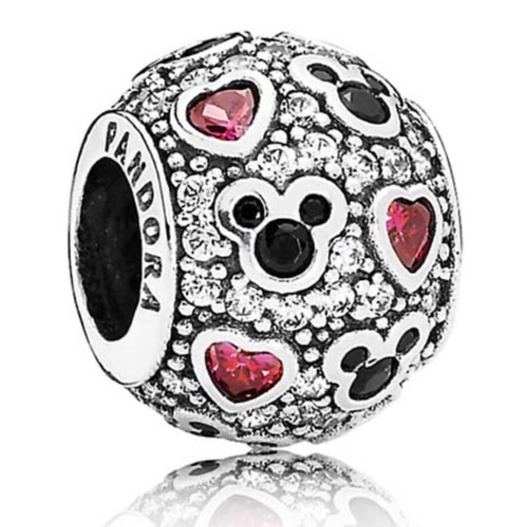 CLEARANCE SALE Authentic Disney Pandora Mickey Mouse “Sparkling Mickey & Hearts” - Picture 4 of 4